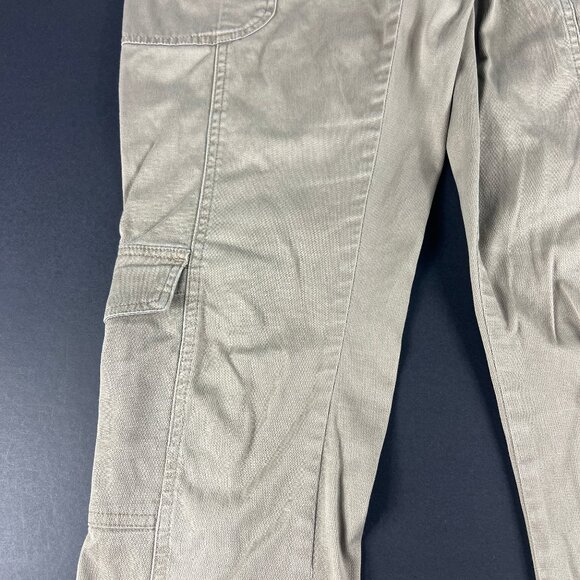 PrAna Pants Women's 34x30* Low Rise Cargo Tan Faded Hiking Stretch Tag 10 - Picture 4 of 16
